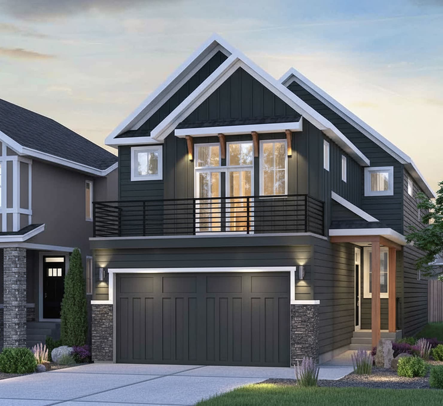 Calgary detached home with a separate side entrance for a secondary suite
