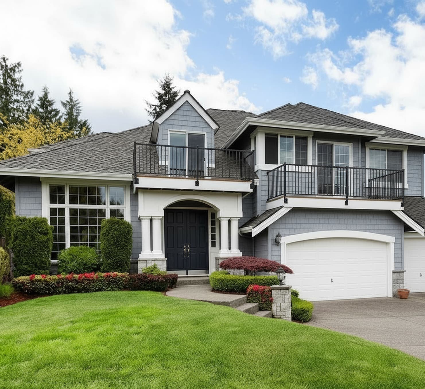 Professional inspecting the exterior and mechanical systems of a Calgary home